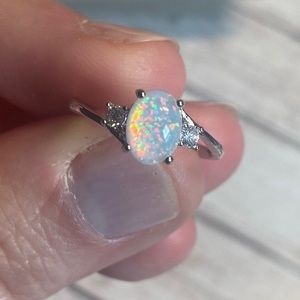 NEW Fiery Faux Opal Ring “opel”